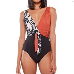 ANTHRO Sanctuary Tie-Front One-Piece Swimsuit